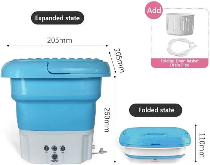 6L Portable Foldable Mini Washing Machine and Dryer: Your All-in-One Laundry Solution