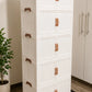 Foldable Modular Storage Cabinet — 5-Layer Stackable Organizer with Magnetic Doors and Wheels