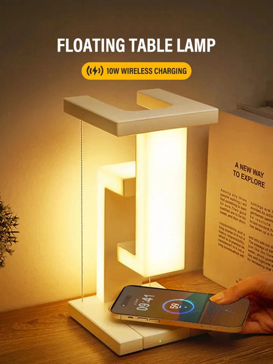 Levitating LED Lamp with Wireless & USB Charging
