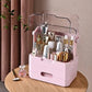 Luxury Makeup Organizer Box with Transparent Cover & Drawers – Large Cosmetic Storage for Dressing Table