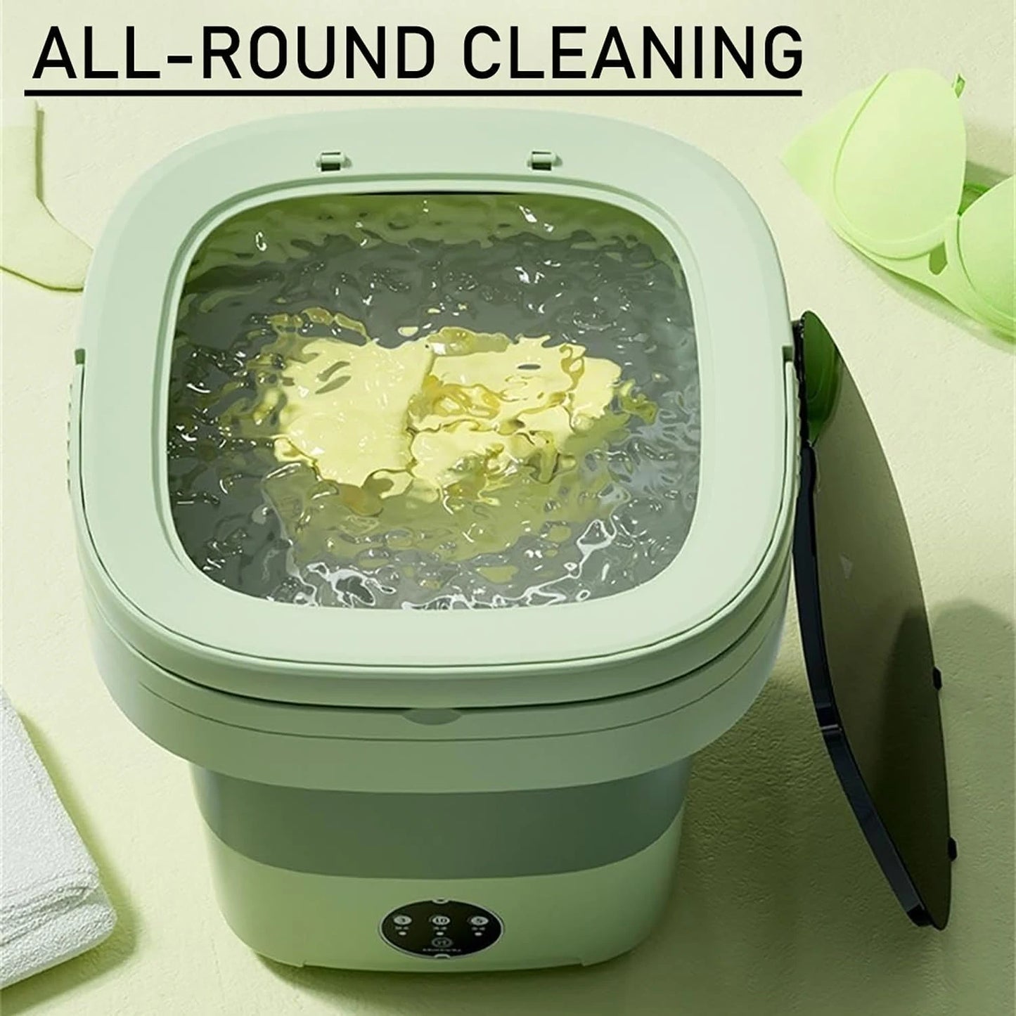Portable Mini Folding Washing Machine 11L – Compact Washer for Baby Clothes, Travel & Small Spaces