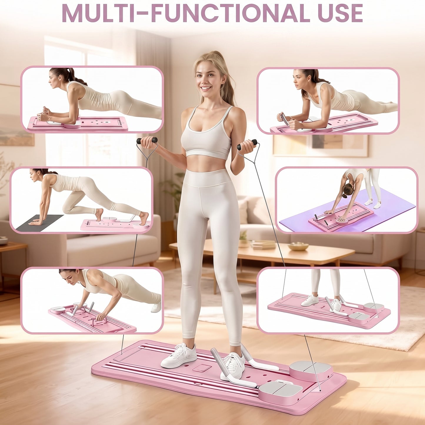 8-in-1 Foldable Exercise Board — Home Gym for Women & Men