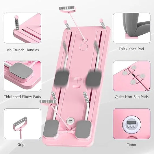 8-in-1 Foldable Pilates Reformer Board( Home Multiple Training Board)/Core, Strength & Flexibility Training