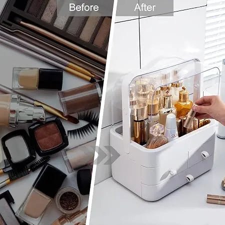 Makeup Organizer Box — Dustproof, Stylish & Spacious