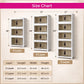 Foldable Transparent Storage Cabinet with Wheels & Magnetic Doors