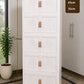 Foldable Modular Storage Cabinet — 5-Layer Stackable Organizer with Magnetic Doors and Wheels