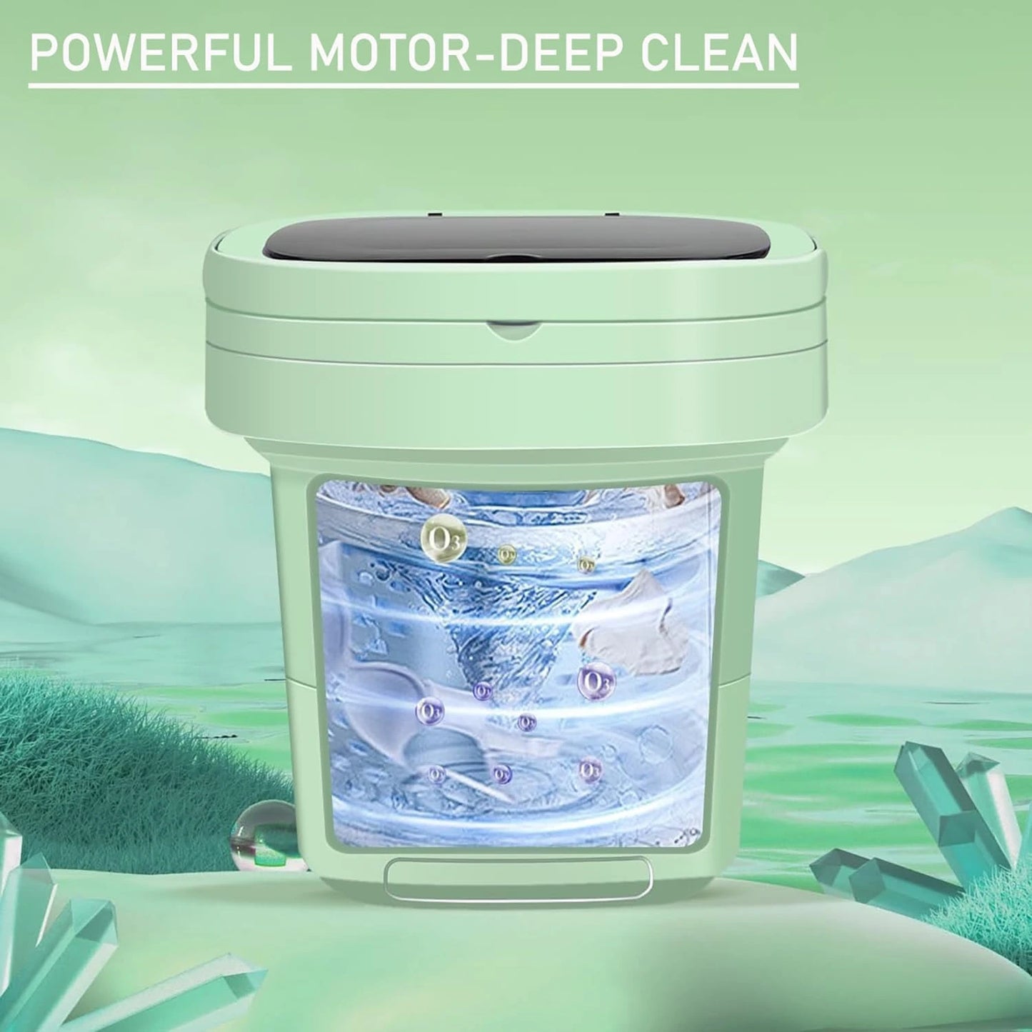Portable Mini Folding Washing Machine 11L – Compact Washer for Baby Clothes, Travel & Small Spaces