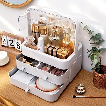 Makeup Organizer Box — Dustproof, Stylish & Spacious
