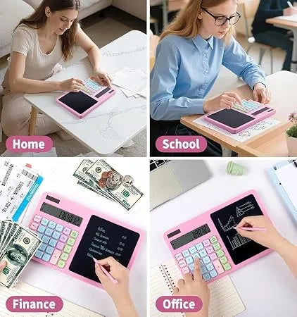 3-in-1 Calculator & LCD Writing Pad with Stylus
