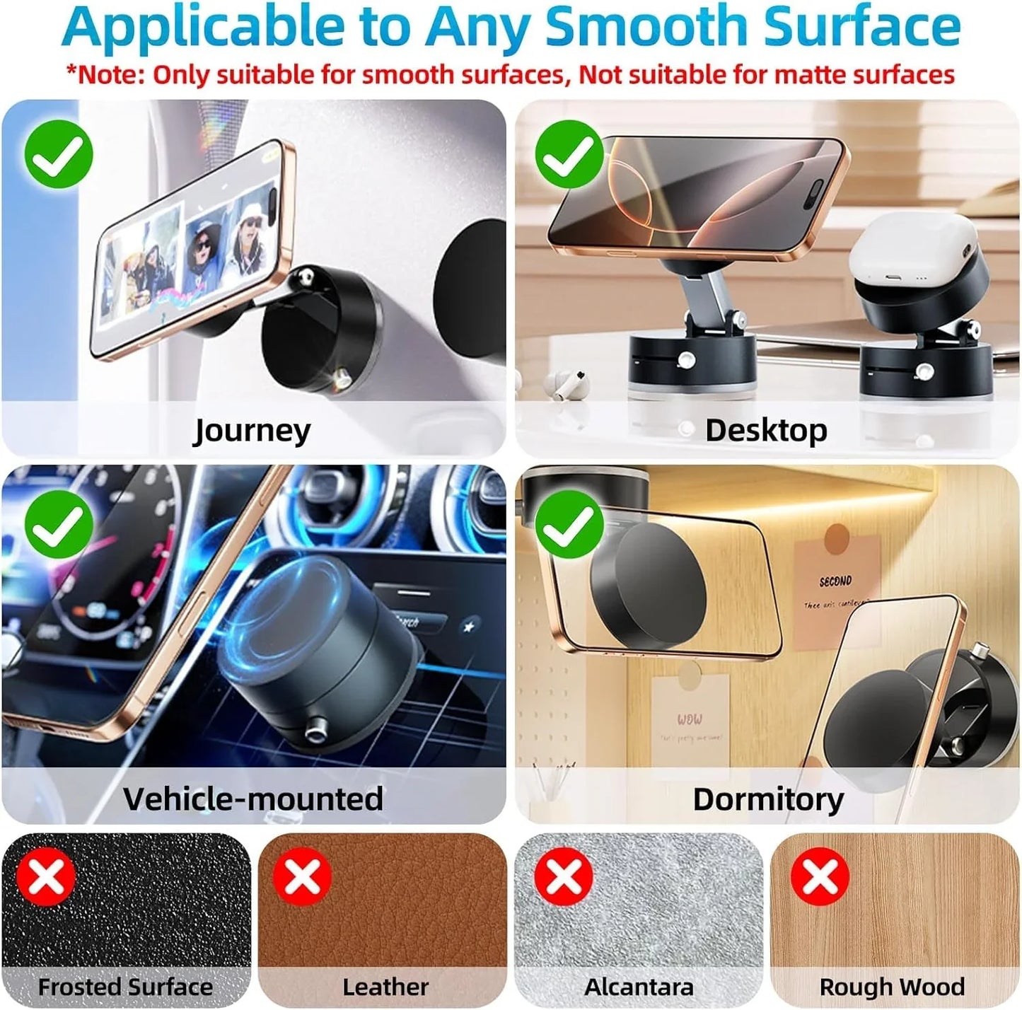 Vacuum Suction Magnetic Phone Stand
