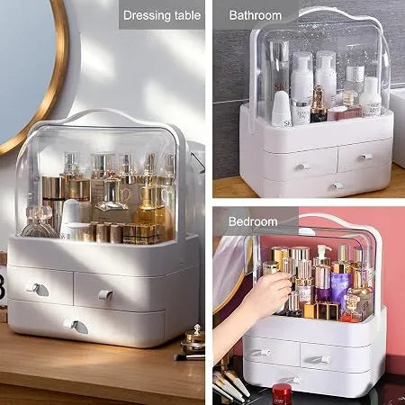 Makeup Organizer Box — Dustproof, Stylish & Spacious