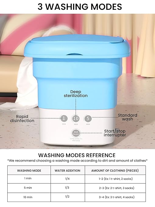 6L Portable Foldable Mini Washing Machine and Dryer: Your All-in-One Laundry Solution
