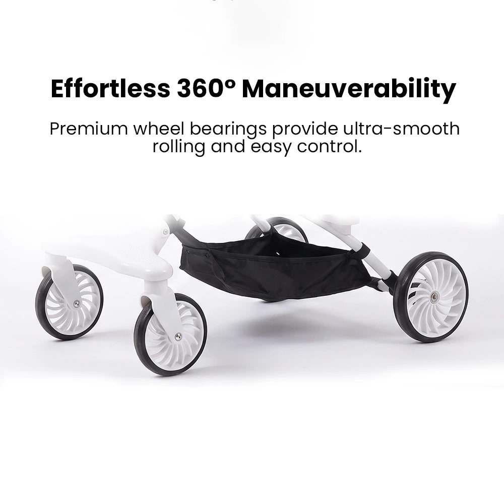 Baby Stroller – Smooth Glide, 360° Recline, Sun-Ready