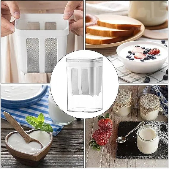 Greek Yogurt & Curd Maker – 1100ml Fine Mesh Strainer