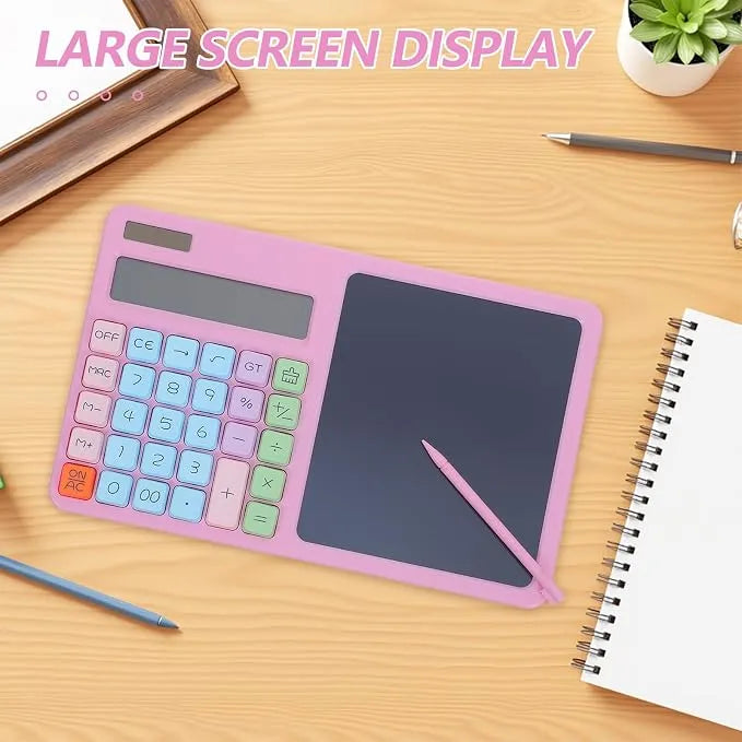3-in-1 Calculator & LCD Writing Pad with Stylus
