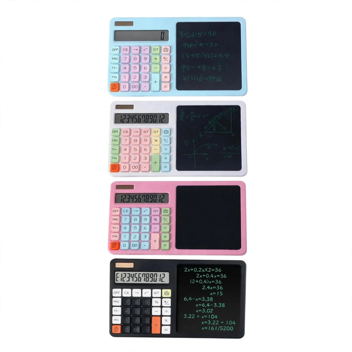 3-in-1 Calculator & LCD Writing Pad with Stylus