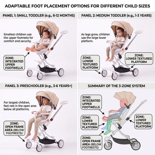 Baby Stroller – Smooth Glide, 360° Recline, Sun-Ready