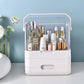 Luxury Makeup Organizer Box with Transparent Cover & Drawers – Large Cosmetic Storage for Dressing Table