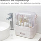 Luxury Makeup Organizer Box with Transparent Cover & Drawers – Large Cosmetic Storage for Dressing Table